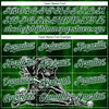 Custom Green White 3D Pattern Design A Skeleton Playing Billiards While Drinking A Beer Authentic Baseball Jersey