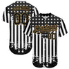 Custom Black Old Gold-White 3D American Flag Authentic Baseball Jersey