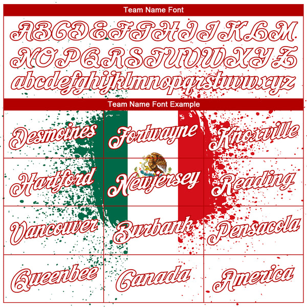 Cheap Custom Kelly Green White Red-Black Sublimation Mexican Flag