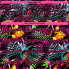 Custom Black Pink-Light Blue 3D PatternTropical Hawaii Palm Leaves Authentic Basketball Jersey