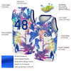 Custom White Royal 3D Pattern Tropical Hawaii Palm Trees Authentic Basketball Jersey