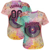 Custom Pink Black 3D Pattern Design Music Festival Watercolor Colored Musical Notes Authentic Baseball Jersey