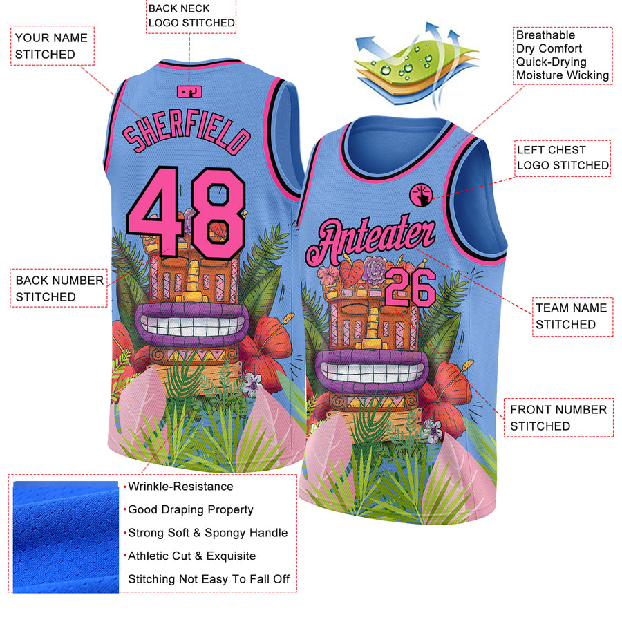 Custom 3D Pattern Cartoon Tropical Hawaii Rainforest Authentic Basketball  Jersey #fansidea #custom #fashionstyle #embroidery #customized…