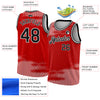 Custom Red Black-White Triangle Shapes Authentic City Edition Basketball Jersey