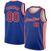 Custom Royal Red-White Side Stripes Authentic City Edition Basketball Jersey