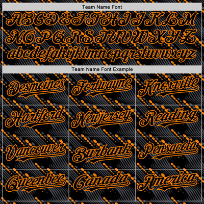 Custom Black Bay Orange 3D Pattern Design Slant Lines Authentic Baseball Jersey