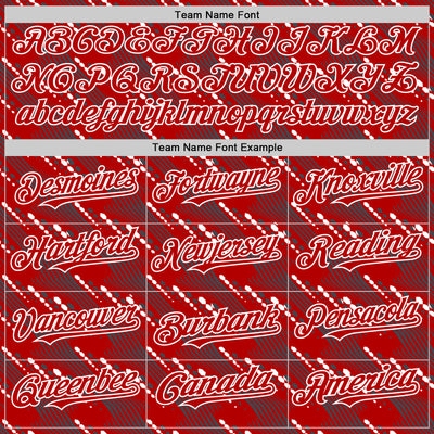 Custom Red White 3D Pattern Design Slant Lines Authentic Baseball Jersey