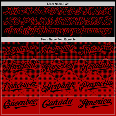 Custom Black Red 3D Pattern Design Gradient Square Shapes Authentic Baseball Jersey