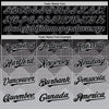 Custom Black Gray 3D Pattern Design Gradient Square Shapes Authentic Baseball Jersey