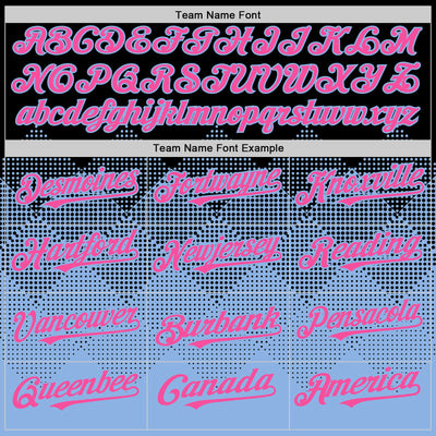 Custom Black Pink-Light Blue 3D Pattern Design Gradient Square Shapes Authentic Baseball Jersey