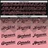 Custom Black Medium Pink 3D Pattern Design Gradient Square Shapes Authentic Baseball Jersey