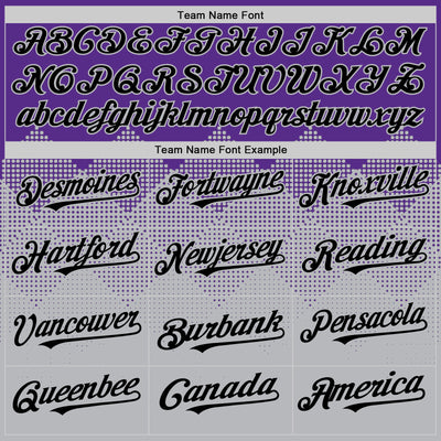 Custom Purple Black-Gray 3D Pattern Design Gradient Square Shapes Authentic Baseball Jersey