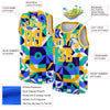 Custom Royal Gold-White 3D Pattern Design Abstract Geometric Shapes Authentic Basketball Jersey