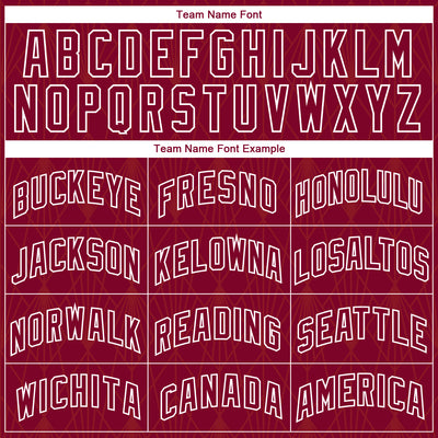 Custom Maroon White Geometric Shapes And Side Stripes Authentic City Edition Basketball Jersey