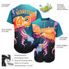 Custom Navy Bay Orange-White 3D Pattern Design Jellyfish Floating In The Ocean Authentic Baseball Jersey