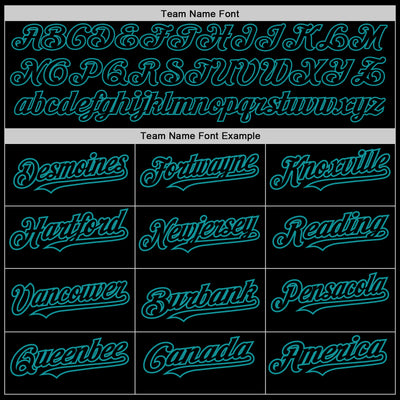 Custom Black Teal 3D Pattern Design Abstract Splatter Grunge Art Authentic Baseball Jersey