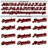 Custom White Black-Red 3D Pattern Design Abstract Sharp Shape Authentic Baseball Jersey