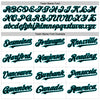 Custom White Black-Teal 3D Pattern Design Abstract Sharp Shape Authentic Baseball Jersey