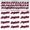 Custom White Navy-Red 3D Pattern Design Abstract Sharp Shape Authentic Baseball Jersey