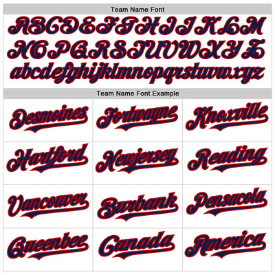 Custom White Navy-Red 3D Pattern Design Abstract Sharp Shape Authentic Baseball Jersey