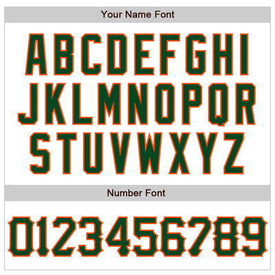 Custom White Green-Orange 3D Pattern Design Abstract Sharp Shape Authentic Baseball Jersey