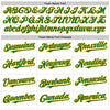 Custom White Kelly Green-Gold 3D Pattern Design Abstract Sharp Shape Authentic Baseball Jersey