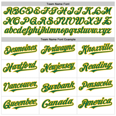 Custom White Kelly Green-Gold 3D Pattern Design Abstract Sharp Shape Authentic Baseball Jersey