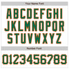 Custom White Kelly Green-Orange 3D Pattern Design Abstract Sharp Shape Authentic Baseball Jersey