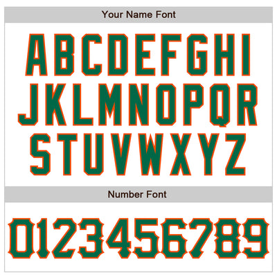 Custom White Kelly Green-Orange 3D Pattern Design Abstract Sharp Shape Authentic Baseball Jersey