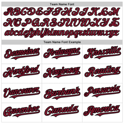 Custom White Crimson-Black 3D Pattern Design Abstract Sharp Shape Authentic Baseball Jersey