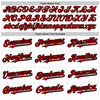 Custom White Red-Black 3D Pattern Design Abstract Splash Authentic Baseball Jersey