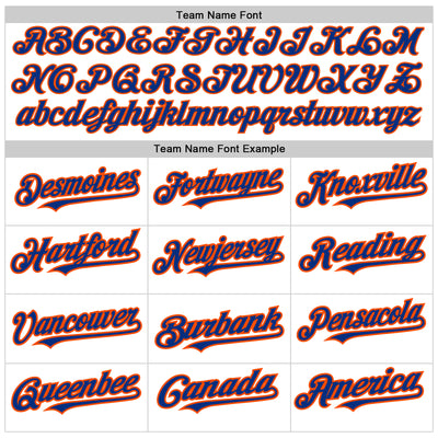 Custom White Royal-Orange 3D Pattern Design Abstract Splash Authentic Baseball Jersey