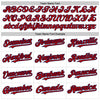 Custom White Red-Navy 3D Pattern Design Abstract Splash Authentic Baseball Jersey