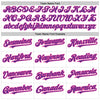 Custom White Purple-Pink 3D Pattern Design Abstract Splash Authentic Baseball Jersey