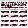 Custom White Black-Crimson 3D Pattern Design Abstract Splash Authentic Baseball Jersey