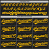 Custom Graffiti Pattern Gold-Black 3D Scratch Authentic Baseball Jersey