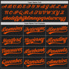 Custom Graffiti Pattern Orange-Black 3D Scratch Authentic Baseball Jersey