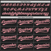 Custom Graffiti Pattern Medium Pink-Black 3D Scratch Authentic Baseball Jersey