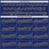 Custom Graffiti Pattern Royal-Old Gold 3D Scratch Authentic Baseball Jersey