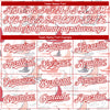 Custom White Red 3D Pattern Design Sailing Boats Authentic Baseball Jersey