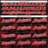 Custom Black Red-White 3D Pattern Design Boats And Fish Authentic Baseball Jersey