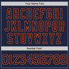 Custom Navy Orange 3D Pattern Design Abstract Network Authentic Baseball Jersey