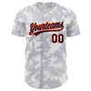 Custom White Navy-Orange 3D Pattern Design Curve Lines Authentic Baseball Jersey