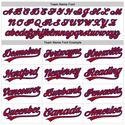 Custom White Red-Royal 3D Pattern Design Curve Lines Authentic Baseball Jersey