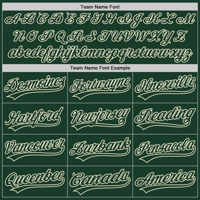 Custom Green Cream 3D Pattern Design Curve Lines Authentic Baseball Jersey