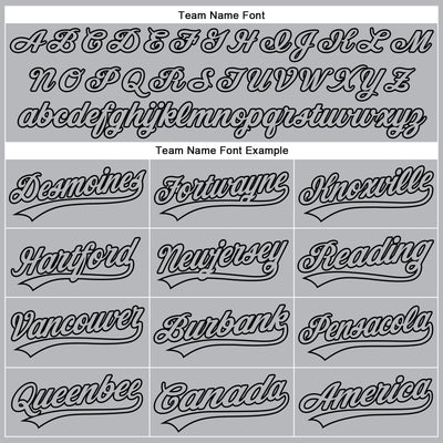 Custom Gray Black 3D Pattern Design Side Stripes Authentic Baseball Jersey