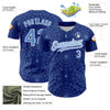 Custom Royal Light Blue-White 3D Pattern Design Spider Web Authentic Baseball Jersey