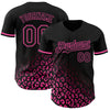 Custom Black Pink 3D Pattern Design Leopard Print Fade Fashion Authentic Baseball Jersey