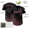 Custom Black Medium Pink 3D Pattern Design Leopard Print Fade Fashion Authentic Baseball Jersey