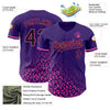 Custom Purple Black-Pink 3D Pattern Design Leopard Print Fade Fashion Authentic Baseball Jersey